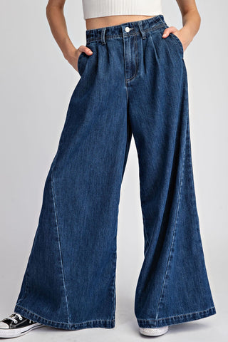 Playful Wide Leg Denim Pants | JQ Clothing Co.