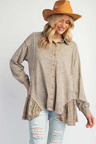 Macey Min Washed Shirt Tunic | JQ Clothing Co.