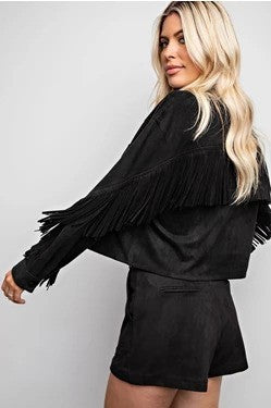 Fabulous Fringe Trim Crop Jacket | JQ Clothing Co.