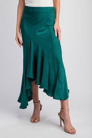 Satin Shark Bite Midi Skirt | JQ Clothing Co.