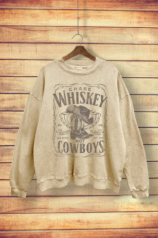 Whiskey Cowboys Washed Sweatshirt | JQ Clothing Co.