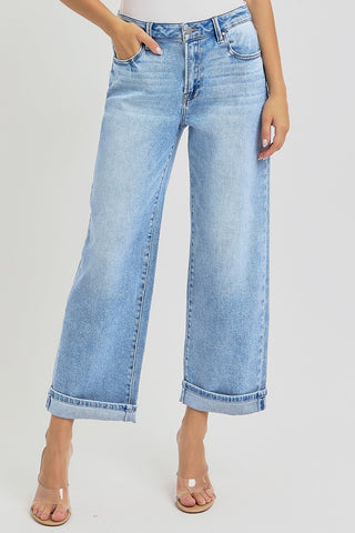 HR Ankle Boyfriend Turn Up Cuffed Jeans