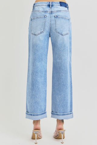HR Ankle Boyfriend Turn Up Cuffed Jeans