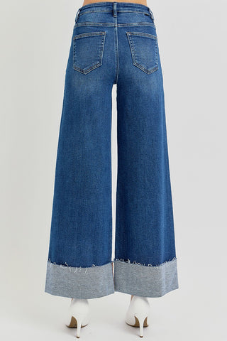 Risen TC HR Crop Wide Cuffed Jeans