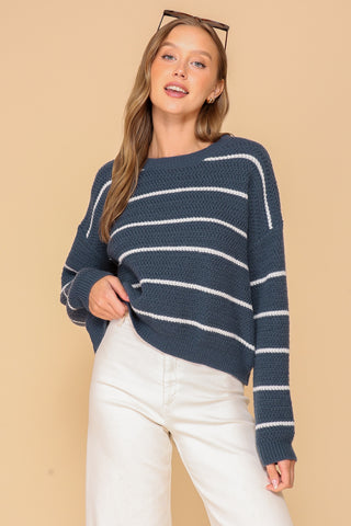 Embraceable Chic Striped Sweater | JQ Clothing Co.