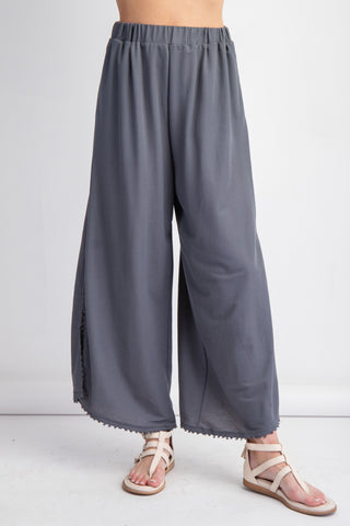 Ash Poly Linen Mini Tassel Pants | JQ Clothing Co.