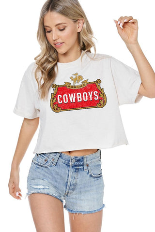 Charming Cropped Long Live Cowboy Tee | JQ Clothing Co.