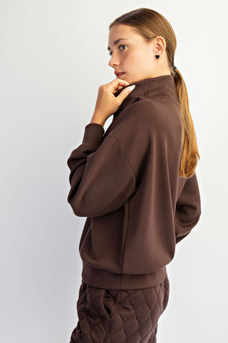Modal Scuba Luxe Half-Zip Jacket Set