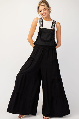 Lighthearted Lace Trim Tiered Jumpsuit | JQ Clothing Co.