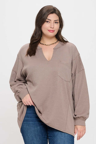 Curvy Patchwork Knit Top | JQ Clothing Co.