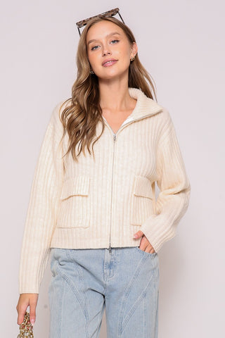 Cozy Ribbed Knit Sweater Jacket | JQ Clothing Co.