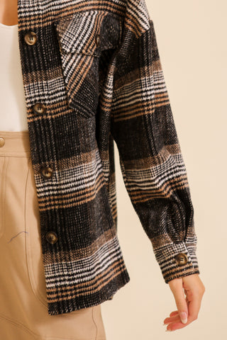 Fall Vibes Plaid Print Shacket | JQ Clothing Co.