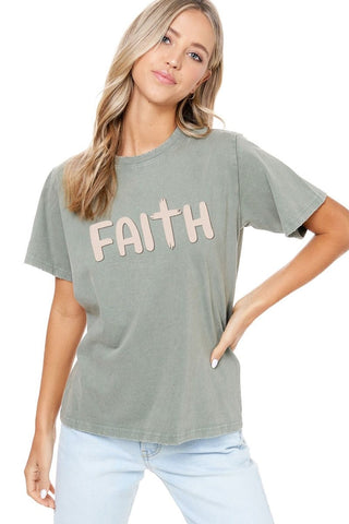 Puff Faith Graphic Min Wash Tee | JQ Clothing Co.