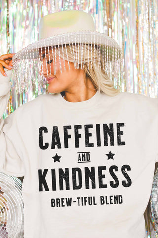 Caffeine and Kindness Graphic Sweatshirt | JQ Clothing Co.