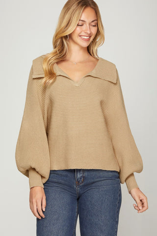 Celine Collared Dolman Sweater | JQ Clothing Co.