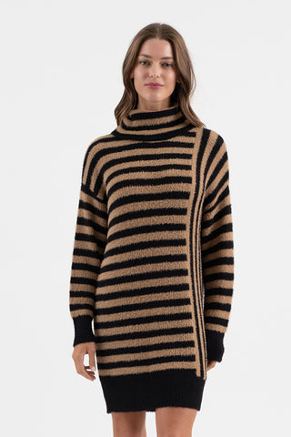 Contrast Stripe Sweater Dress | JQ Clothing Co.