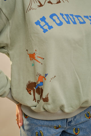 Western Graphic Howdy Sweatshirt, view 2