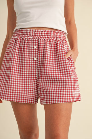 Gingham Check Woven Boxer Shorts