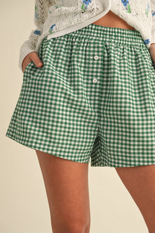 Gingham Check Woven Boxer Shorts