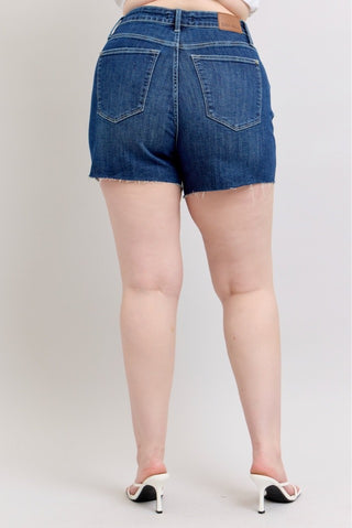 Curvy JB Criss-Cross Waistband HW Shorts
