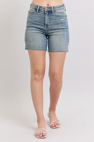 JB Vintage Wash Side Slit Shorts
