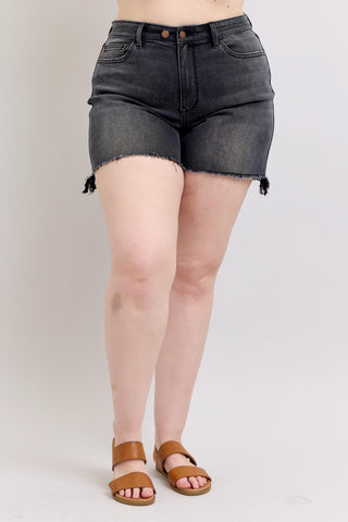 Curvy JB Cut Off 2 Button Dad Shorts