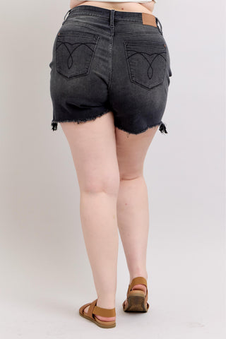 Curvy JB Cut Off 2 Button Dad Shorts