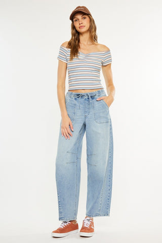 Kancan Easy Pull-On Horseshoe Jeans