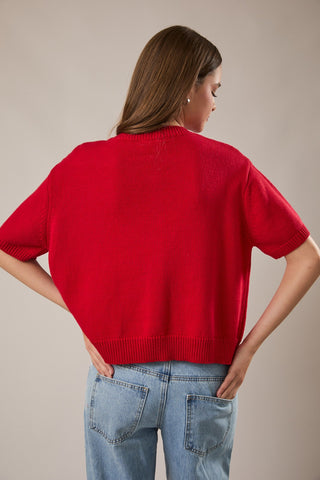 Short Sleeve Sweater Cardigan