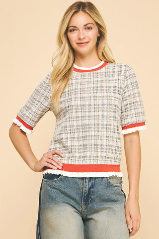 Printed Jacquard Fabric Round Top