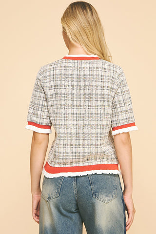 Printed Jacquard Fabric Round Top