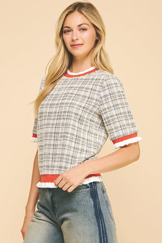 Printed Jacquard Fabric Round Top