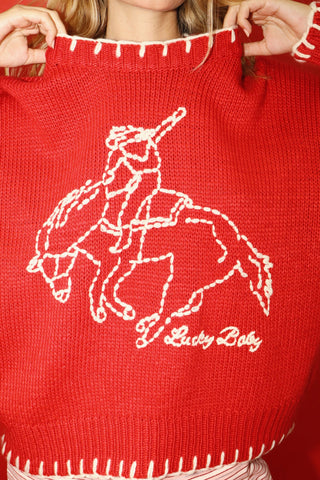 Lucky Baby Stitch Western Rider Sweater