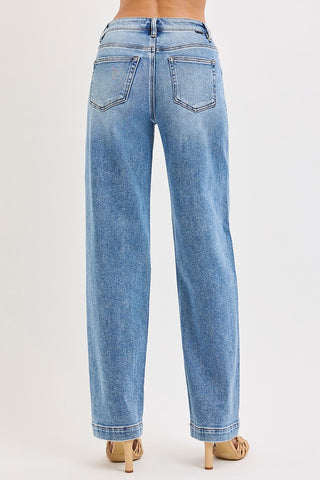 Risen High Rise Wide Baggy Jeans