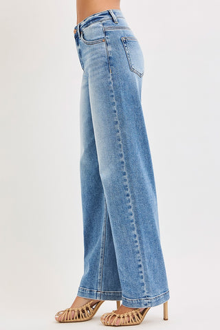 Risen High Rise Wide Baggy Jeans