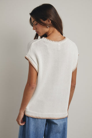 Yeehaw Hand Lettered Contrast Sweater, view 2