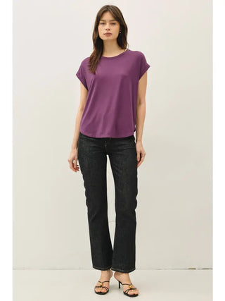 Bamboo Modal Dolman Cap Sleeve Top