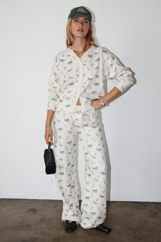 The Duck Print Cardigan and Pant Set