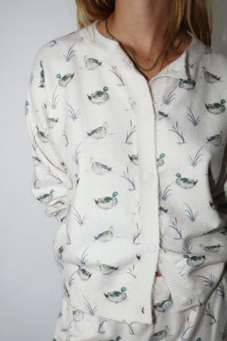 The Duck Print Cardigan and Pant Set