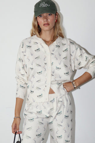 The Duck Print Cardigan and Pant Set