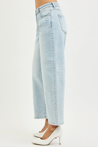 High Rise Crop Barrel Jeans