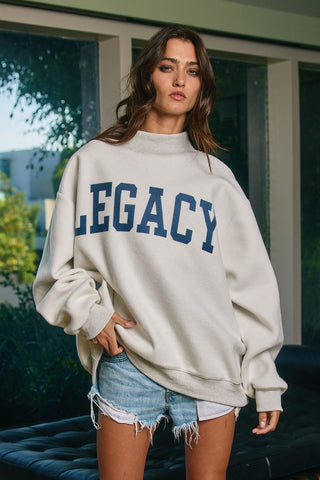 'Freedom/Legacy' Reversible Lettering Sweatshirt