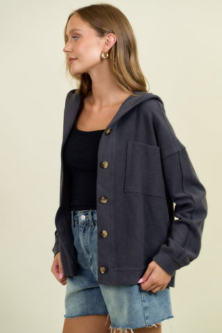 Reverse Stitch & Raw Edge Hoodie