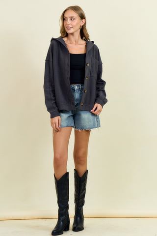 Reverse Stitch & Raw Edge Hoodie