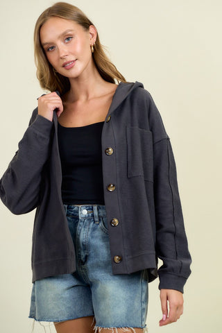 Reverse Stitch & Raw Edge Hoodie