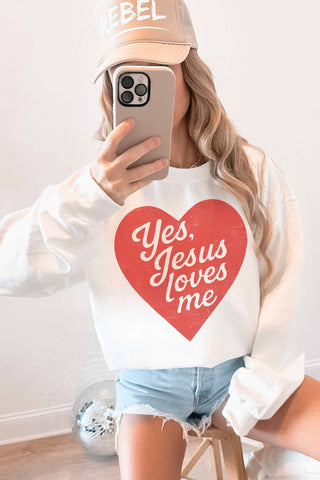 Yes, Jesus Loves Me Graphic Sweatshirt | JQ Clothing Co.