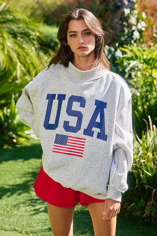 Reversible USA/America Graphic Sweatshirt