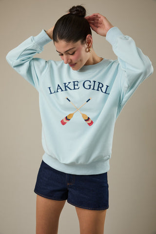 Lake Girl Graphic Embroidered Sweatshirt