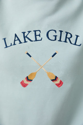 Lake Girl Graphic Embroidered Sweatshirt