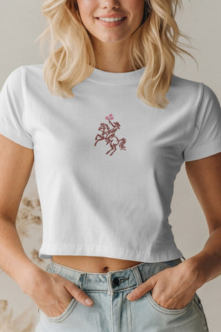 Cowgirl w/Flowers Baby Tee Graphic